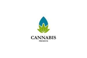 platte cannabis olie logo ontwerp illustratie vector inspiratie idee