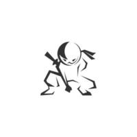 ninja logo pictogram ontwerp illustratie vector