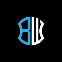bw letter logo creatief ontwerp met vectorafbeelding, abc eenvoudig en modern logo-ontwerp. vector