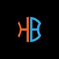 hb letter logo creatief ontwerp met vectorafbeelding, abc eenvoudig en modern logo-ontwerp. vector