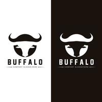 bizon stier buffel logo vector pictogram, boerderij dieren vintage retro logo ontwerp