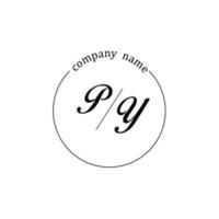 eerste py logo monogram brief minimalistisch vector