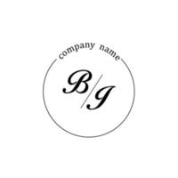 eerste bi-logo monogram brief minimalistisch vector