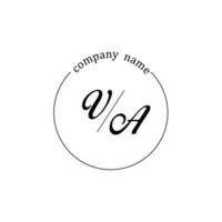 eerste va logo monogram brief minimalistisch vector