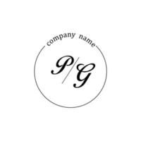 eerste pg logo monogram brief minimalistisch vector