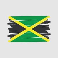 Jamaica vlag borstel. nationale vlag vector