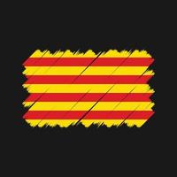 Catalonië vlag borstel. nationale vlag vector