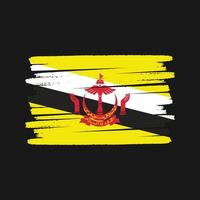 Brunei vlag borstel. nationale vlag vector