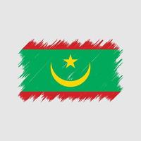 Mauritanië vlag borstel. nationale vlag vector