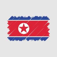 noord-korea vlagborstel. nationale vlag vector