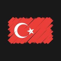 turkije vlag borstel. nationale vlag vector