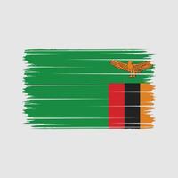 zambia vlag penseelstreken. nationale vlag vector