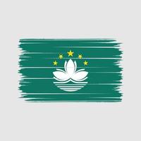 Macau vlag penseelstreken. nationale vlag vector