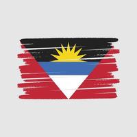 antigua en barbuda vlagborstel. nationale vlag vector