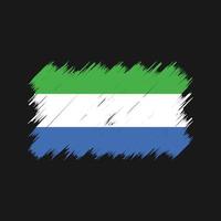 sierra leone vlagborstel. nationale vlag vector