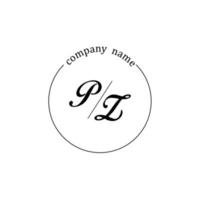 eerste pz logo monogram brief minimalistisch vector