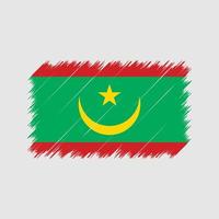 Mauritanië vlag penseelstreken. nationale vlag vector