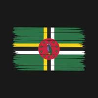 Dominica vlag penseelstreken. nationale vlag vector