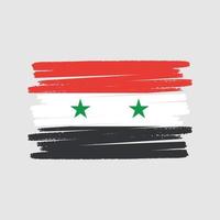 syrië vlag borstel. nationale vlag vector