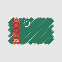 Turkmenistan vlag borstel. nationale vlag vector