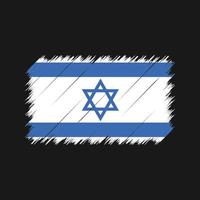Israëlische vlag penseelstreken. nationale vlag vector