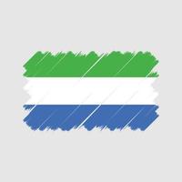 sierra leone vlagborstel. nationale vlag vector