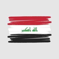 Irak vlag borstel. nationale vlag vector