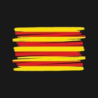 Catalonië vlag borstel. nationale vlag vector