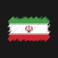 iran vlag borstel. nationale vlag vector