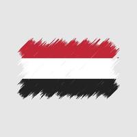Jemen vlag borstel. nationale vlag vector