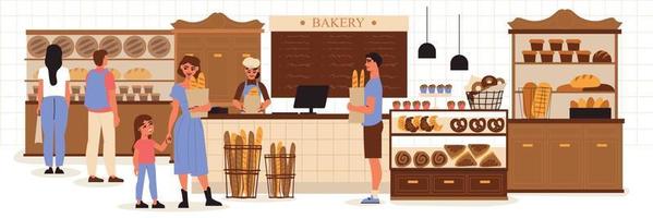 bakkerij winkel samenstelling vector