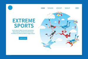 bestemmingspagina voor extreme sporten vector