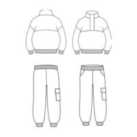 vectorillustratie van jongens sport pak sweatshirt en joggers vector
