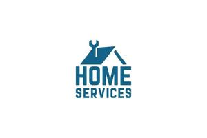 Home Service-logo voor elk bedrijf, vooral voor thuisservice, reparatie, thuiszorg, enz. vector