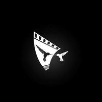 Hummingbird Studio-logo voor elk bedrijf, speciaal voor filmproductie, fotografie, bioscoop, YouTube-kanaal, organisator van evenementen enz.