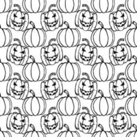 naadloze halloween vector patroon. doodle vector met halloween pictogrammen