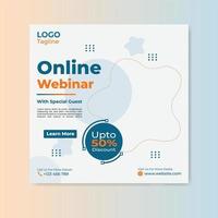 online webinar social media postsjabloon vector