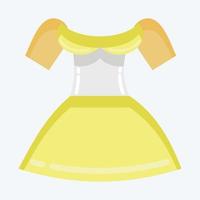 icoon dirndl. geschikt voor onderwijs symbool. vlakke stijl. eenvoudig ontwerp bewerkbaar. ontwerp sjabloon vector. eenvoudige illustratie vector