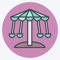 pictogram carrousel. geschikt voor onderwijs symbool. kleur partner stijl. eenvoudig ontwerp bewerkbaar. ontwerp sjabloon vector. eenvoudige illustratie vector