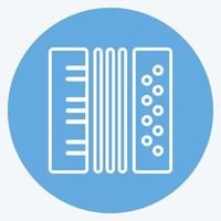 icoon accordeon. geschikt voor onderwijs symbool. blauwe ogen stijl. eenvoudig ontwerp bewerkbaar. ontwerp sjabloon vector. eenvoudige illustratie vector