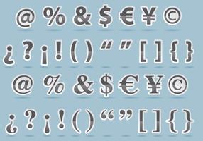 Punctuatiemarkeringsvectoren vector