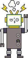 leuke tekenfilmrobot vector