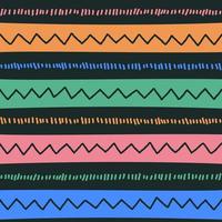 etnische tribal geometrische folk indian scandinavische zigeuner mexicaanse boho afrikaanse ornament textuur naadloze patroon zigzag stip lijn horizontale strepen kleur print textiel achtergrond vectorillustratie vector