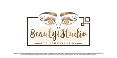 wimper logo ontwerp voor beauty icoon met moderne stijl concept premium vector