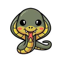 schattige kleine cobra slang cartoon vector