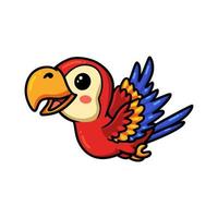 schattige kleine papegaai cartoon vliegen vector