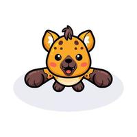 schattige baby hyena cartoon springen vector