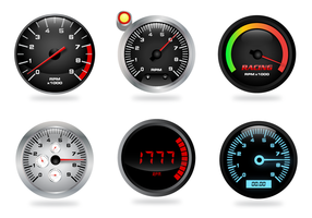 Gratis 3D Tachometer Vector