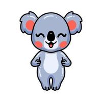 schattige baby koala cartoon staand vector