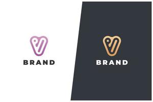 v brief logo vector concept pictogram handelsmerk. universeel v logotype merk